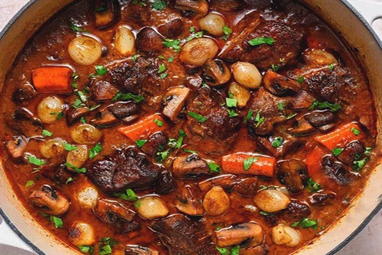 Beef bourguignon 