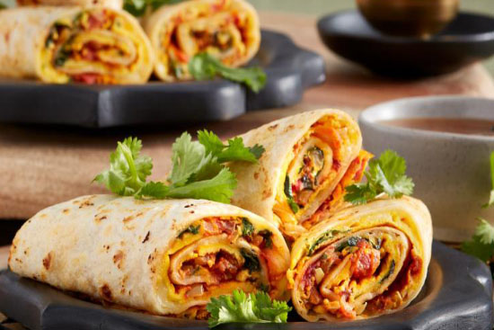 Tikka masala egg wraps - A recipe by pageturnercookbooks.com