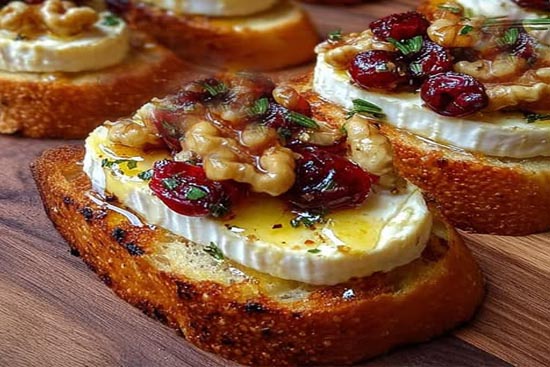 warm-brie-and-cranberry-walnut-crostini